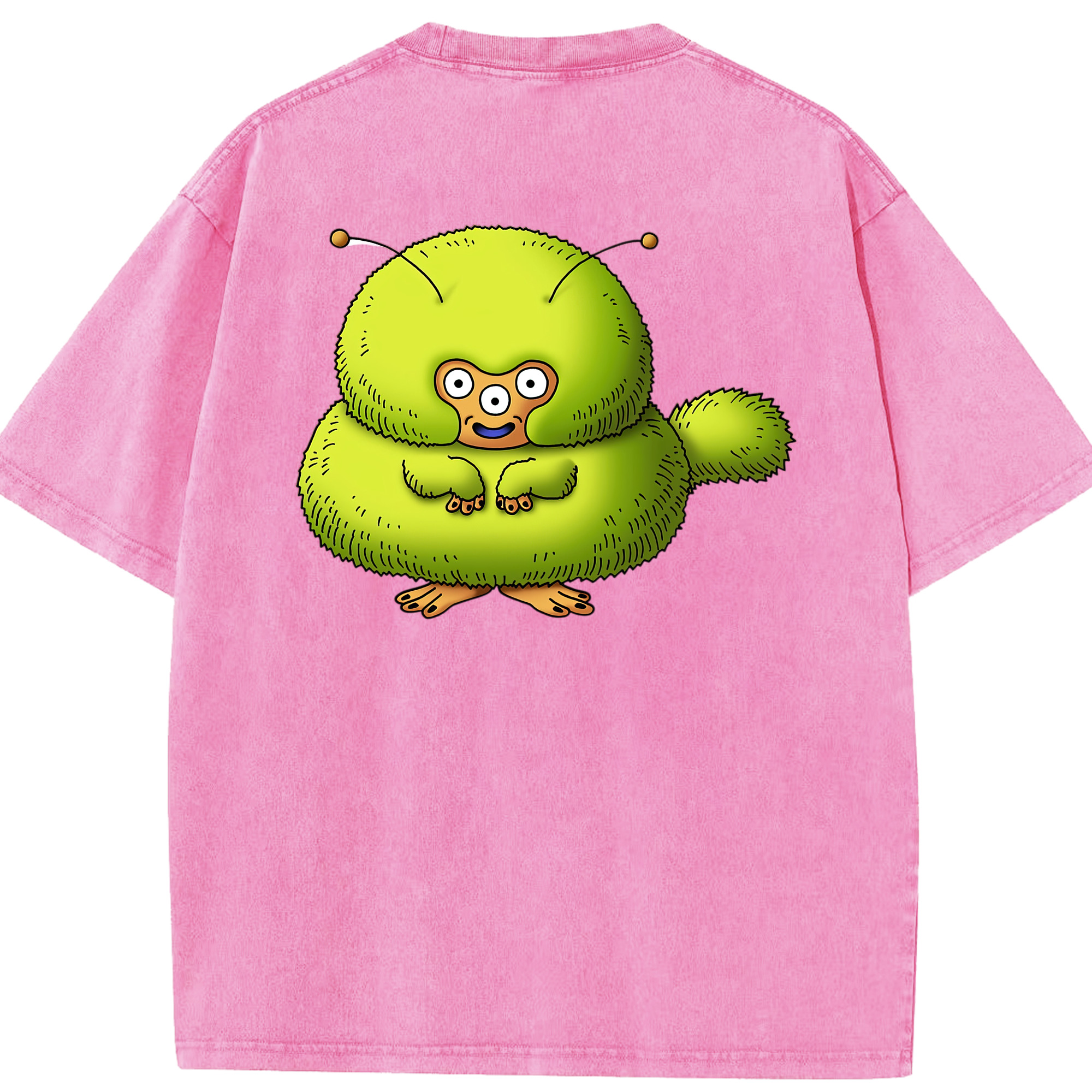 （画像用） ドラゴンクエスト Doragon Kuesuto Dragon Quest 綿100% ヴィンテージ風 半袖Tシャツ（背面プリント）